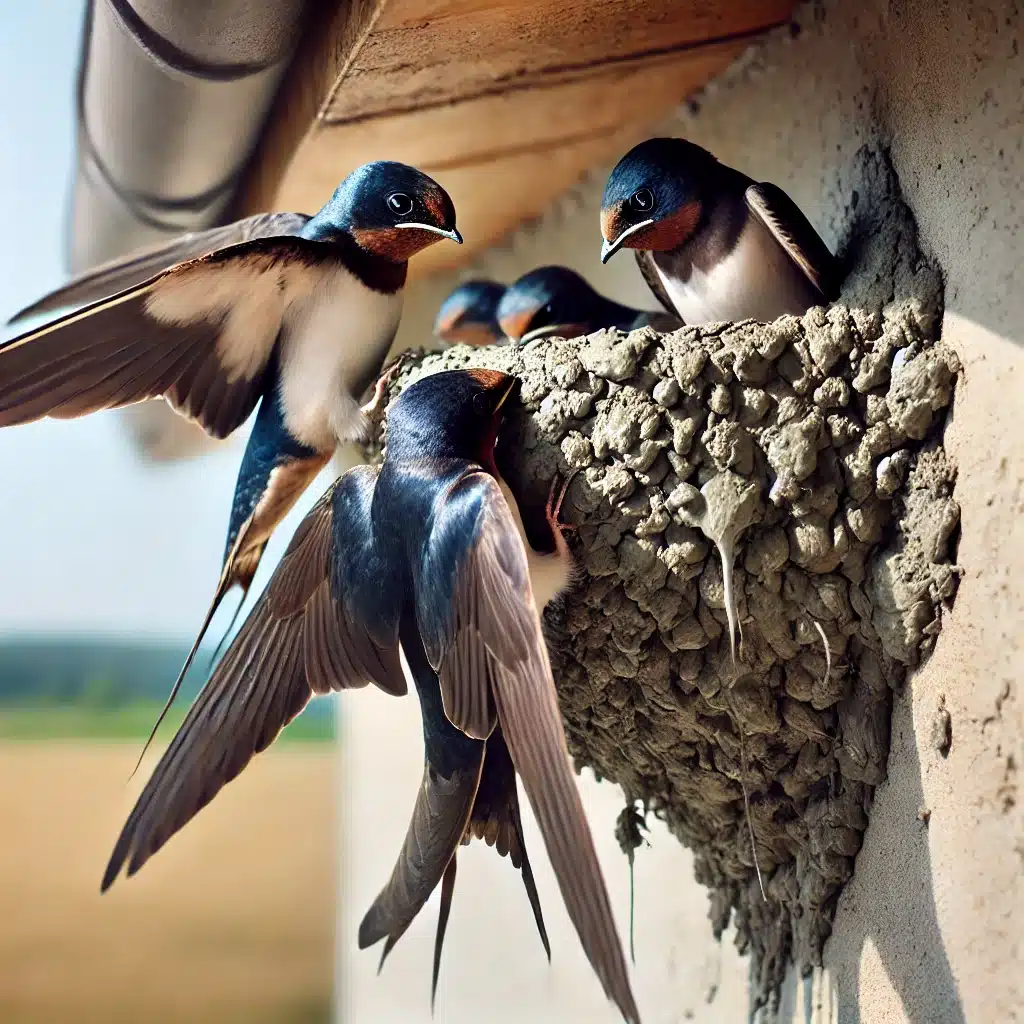 Montáž fólie proti lastovičkám